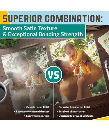 Textured Self Adhesive Laminating Sheets Smooth Satin Finish 9 x 11.5 Inches 4 Mil Thick 10 Pack for Letter Size Self Sealing Lamination Sheets 8.5 x 11 Laminating Pouches - Buy Online on GoSupps.com