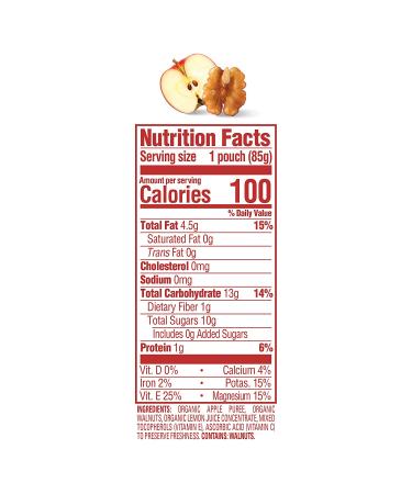 Happy Family Organics Nutty Blends: Organic Apples & Walnut Butter for 6+ Months (3 oz) - Buy Online on GoSupps.com