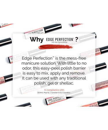 Edge Perfection Original Patented Nail Polish Barrier - 0.25 Fl Oz - Mess-Free Cuticles & Nail Art Designs - Quick-Drying Latex - Buy Online on GoSupps.com