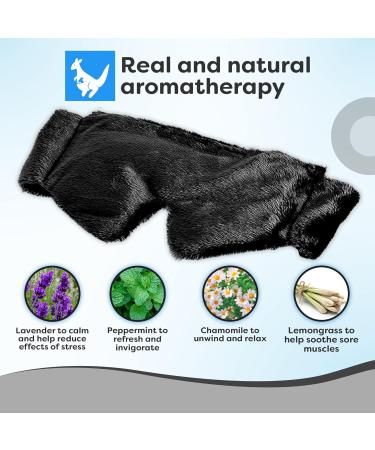 Huggaroo Gem Super Plush Heated Eye Mask with Gel Ice Pack - Black Gem (Unscented) - Buy Online on GoSupps.com