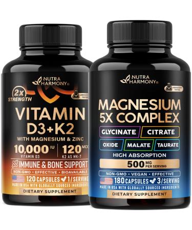 NUTRAHARMONY Vitamin D3 K2 & Magnesium Complex Capsules