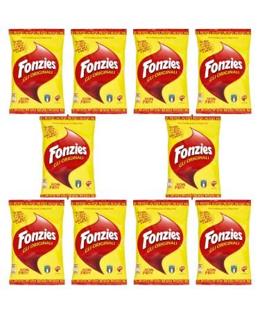Fonzies Fonzies Gli Originali Pack of 10 Cheese Flavored Corn Snacks 40g