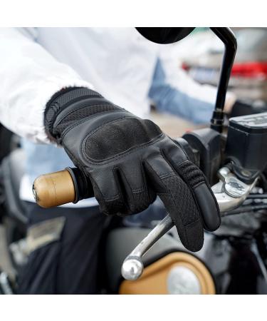 AXBXCX Touch Screen Full Finger Gloves - Black Large | For Motorcycles, Cycling, ATV, Camping, Climbing, Hiking, Work | Men & Women - Outdoor Sports - Buy Online on GoSupps.com