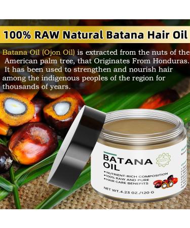 Batana Oil - 100% Natural Hair Growth Oil for Men & Women | Prevents Hair Loss Moisturizes Scalp & Enhances Thickness - 4.23 oz - Buy Online on GoSupps.com
