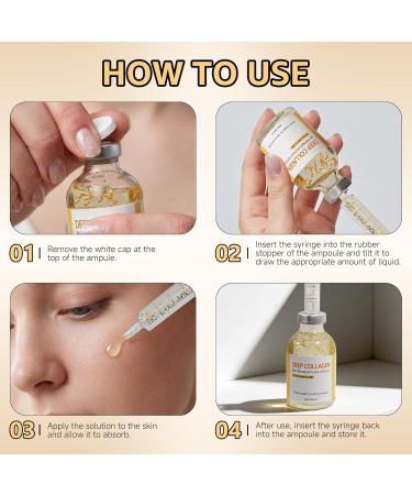 Deep Collagen Silk Peptide Intensive Lifting Ampoule Korean Anti-Aging Face Serum Moisturizes Skin Tightening and Lifting Smooths Wrinkles 72h Hydration Christmas Gift for Women 1.08 Fl.oz / 35 ml - Buy Online on GoSupps.com