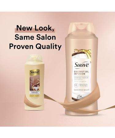 Suave Professionals Coconut Oil Damage Repair Shampoo + Conditioner 28 fl oz - Pack of 4 - Buy Online on GoSupps.com