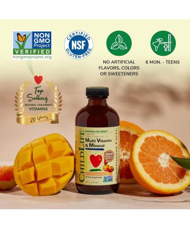 CHILDLIFE ESSENTIALS Kids Multivitamin & Mineral + Cod Liver Oil - Liquid Vitamins for Baby Kids & Toddlers Arctic Cod Liver Oil Added DHA EPA Omega-3 Fatty Acids Non-GMO Gluten Free - 2-Pack - Buy Online on GoSupps.com