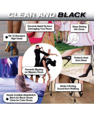 Heel Hunks 10 Sizes Pack Black - Anti-Slip Heel Cap Protectors for High Heel Shoes - 10 Pairs - Buy Online on GoSupps.com