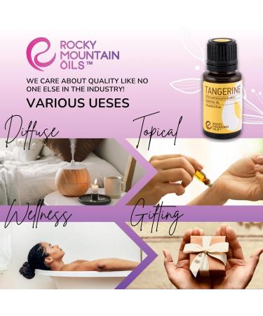 Rocky Mountain Oils Tangerine Essential Oil - 15 ml Natural Aromatherapy for Diffuser & Topical Use - Relaxing Citrus Scent - Buy Online on GoSupps.com