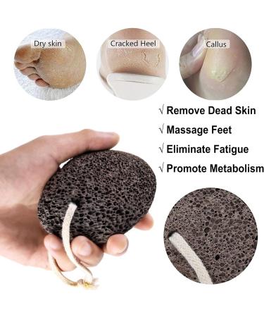 PHOGARY Natural Pumice Stone for Feet and Hands Hard Skin 1 Pack Volcanic Lava Large Foot Stone Pedicure Tools Callus Remover for Dead Skin Black Natural Foot File Exfoliation Foot Scrubber Rock Black - Buy Online on GoSupps.com