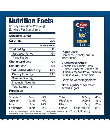 Barilla Gemelli Pasta 16 oz. Box (Pack of 16) | Non-GMO Durum Wheat Semolina | Italy's #1 Brand | Kosher Certified | 16 Pack - Buy Online on GoSupps.com