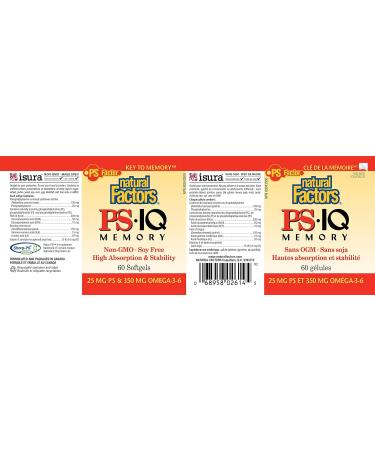 Natural Factors PSIQ Memory 60 Softgels - Buy Online on GoSupps.com