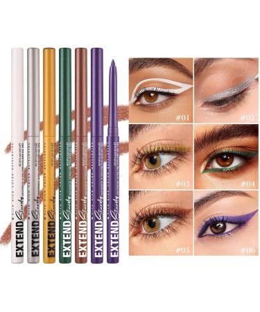  Naqqios Liquid eyeliner waterproof eyeliner pencils | 12-color eyeliner pencil set - Rotating pencil for lip and eyebrow eyeliner cosmetics set - Buy Online on GoSupps.com