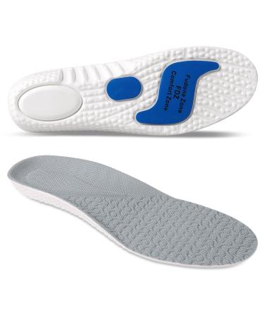 FDZ Thick Cushion Shoe Insoles for Plantar Fasciitis Relief Work Boot Shock Absorbing Insoles for Heavy Duty Foot Soft Insole for Heel Pain Arch Support Shoe Inserts for Men & Women Flat Feet (XS)