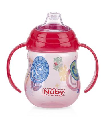 Nuby Designer Series No-Spill Clik-It Grip n' Sip Cup 9oz - Soft Flex Spout - Colors May Vary - Buy Online on GoSupps.com