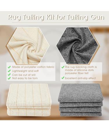 Large Tufting Cloth Set for DIY Rug Tufting Art - 2 Pcs 79x59 Primary Cloth & 2 Pcs 71x39 Non Slip Backing Cloth with Marked Lines - Buy Online on GoSupps.com