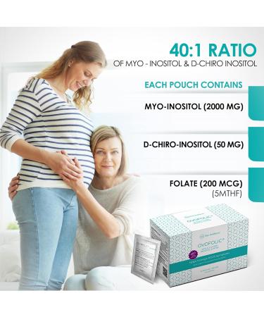 Ovofolic PCOS Supplement for Women - 60 Sachets and Servings Boost Fertility Hormonal Balance and PCOS Support - Myo-Inositol D-Chiro Inositol Active Folate - High Potency PCOS Supplements 60 count (Pack of 1) - Buy Online on GoSupps.com