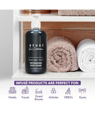 Terra Pure Infuse Lavender Mint Body Wash | Spa Collection Hotel Amenities | 10.14 oz Pump Bottle - Luxurious Single Bottle - Buy Online on GoSupps.com