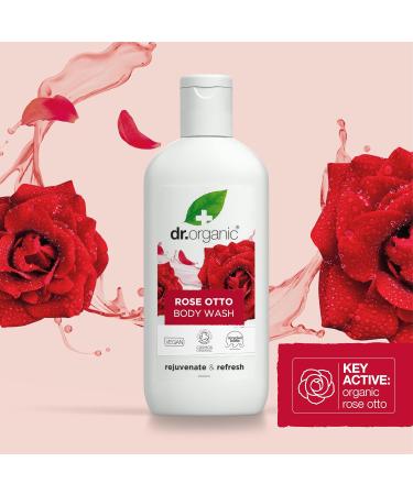 Buy Dr Organic Rose Body Wash 250ml - Nourishing & Hydrating | International Shipping Available - Buy Online on GoSupps.com