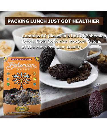 Premium Bohemian Dates Whole Medjool Dates - All Natural, Vegan, Paleo, No Added Sugar - Soft & Chewy Caramel Flavor - 3.3 LB (60 Count) - Buy Online on GoSupps.com