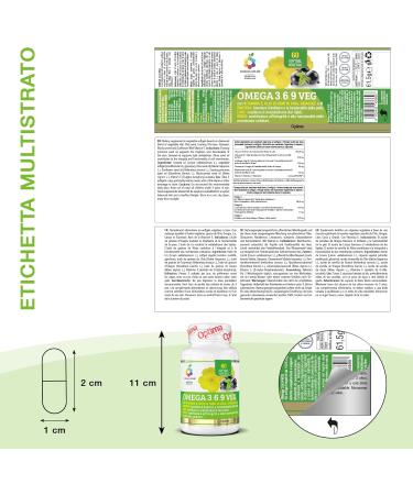 Colors of Life - Omega 3 6 9 VEG - Omega 3 6 and 9 supplement - with chia evening primrose sunflower and blackcurrant seed oils - gluten free and vegan 60 plant-based soft capsules - Buy Online on GoSupps.com