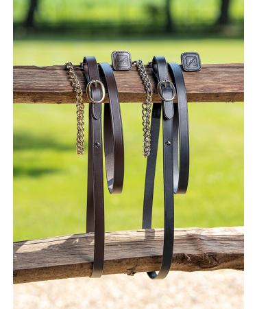 LeMieux Leather Trot Up Chain for Horses in Brown - Detachable - Easy to Use Trigger Clip - One Size - Buy Online on GoSupps.com