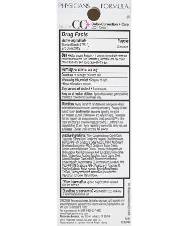 Physicians Formula Super CC Color-Correction Cream SPF 30 - Light, 1.2 fl oz - Buy Online on GoSupps.com