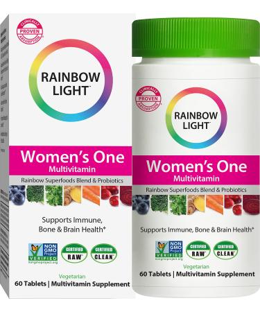 Rainbow Light Women’s One Multivitamin – High Potency with Vitamin C, D & Zinc for Immune Support, Non-GMO, Vegetarian – 60 Tablets