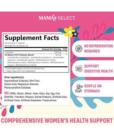 Mama's Select Prenatal Vitamin & Probiotic Bundle Pregnancy Support Aids Digestion Baby Microbiome MTHFR-Friendly Vegan No Biotin 30 Capsules Each - Buy Online on GoSupps.com