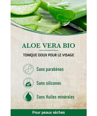 alkmene Organic Aloe Vera Facial Toner - Facial Cleansing Lotion for All Skin Types - Vegan Free from Silicones Parabens Mineral Oils PEGs SLS and SLES (1x 200 ml) - Buy Online on GoSupps.com
