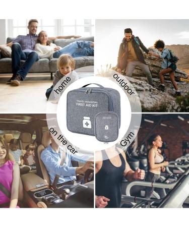 Shop Mecctuck Medication Bag Set - 2 Travel Pharmacy Bags for First Aid & Medical Storage - Large Capacity Gray Emergency Bags for Home Office & Outdoor Use - Buy Online on GoSupps.com