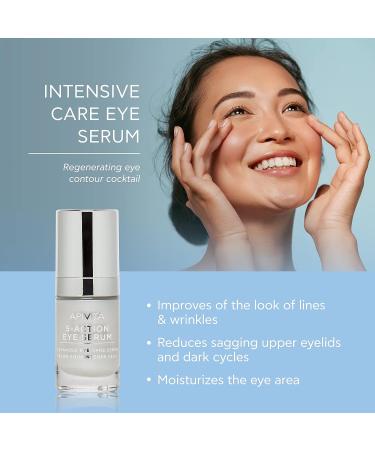 APIVITA 5-Action Eye Serum 0.51 fl. oz. | Anti-Aging Under Eye Treatment with White Lily and Hyaluronic Acid for Dark Circles & Wrinkles - Buy Online on GoSupps.com