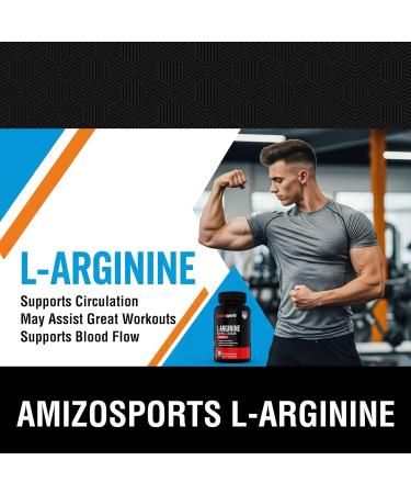 Amizo Nitric Oxide Supplements for Men L-Arginine & L-Citrulline Malate 1280 Mg Nitric Oxide Booster for Muscle Growth & Blood Flow 60 Veggie Caps - Buy Online on GoSupps.com