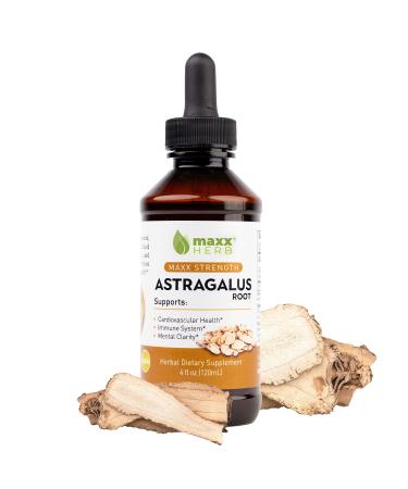 Maxx Herb Astragalus Root Extract - Astragalus Tincture Absorbs Better Than Astragalus Capsules, Astragalus Extract for Immune Support and Mental Clarity - 4 Oz Bottle (60 Servings) 4 Fl Oz (Pack of 1)