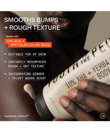 Buy Youth To The People 10% AHA Yerba Mate Body Scrub - Vegan Exfoliator for Sensitive Skin Smooth Dry Texture Invigorating Scent - 8 fl oz - Buy Online on GoSupps.com