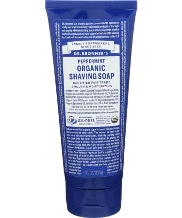 Dr. Bronner's Certified Organic Body Care Spearmint Peppermint Shaving Gels 7 fl. oz. (a)