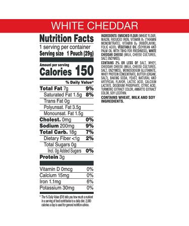 Cheez-It White Cheddar Crackers - 40 Bags of Baked Snack Cheese Crackers - Perfect for School Lunches! - Buy Online on GoSupps.com