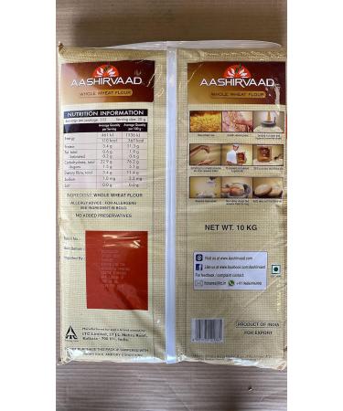 Aashirvaad Atta 10 kg 100% Pure and Natural Nutritious and Healthy Supports Immunity Pure Chakki Atta - Buy Online on GoSupps.com