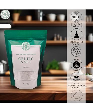 SaltCraft Co - Celtic Salt Natural Grain Crystals 16 Ounce (1 Pack) - Buy Online on GoSupps.com