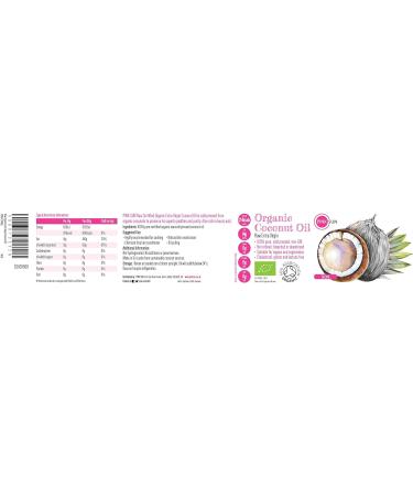 PINK SUN Organic Extra Virgin Coconut Oil 500ml - Raw Cold Pressed Pure Unrefined for Hair, Skin, Cooking, Baby - Pack of 1 - Buy Online on GoSupps.com