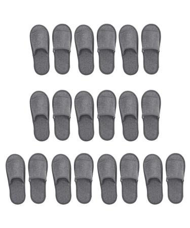 Cabilock disposable slippers linen terry liper hotels lip: 10 couples terry bricklayer guests Pantoffel Set guest hand shoes for women men winter summer home travel hotel spa pedicure salon gray 28x1cm gray b