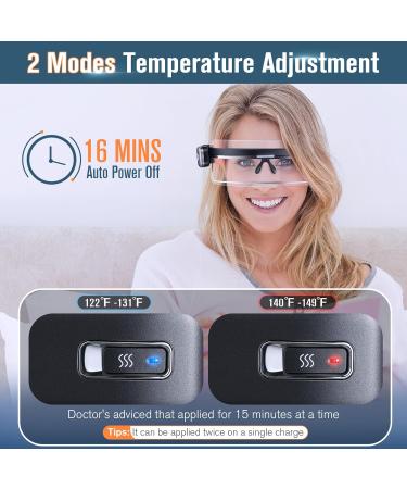 Buy Hiboom Heated Eye Mask - Infrared Graphene Therapy for Dry Eyes Cordless Electric Eye Mask for Men & Women | Eye Fatigue Sinus Relief & Blepharitis - Buy Online on GoSupps.com