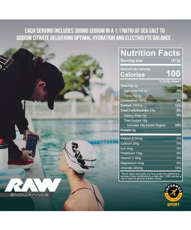 RAW Fuel Premium Endurance Supplement Powder Orange (60 Servings) - Peak Performance Hydration & Stamina During Workouts Training or Competition - 24g of Carbohydrates & 300mg of Sodium - Buy Online on GoSupps.com