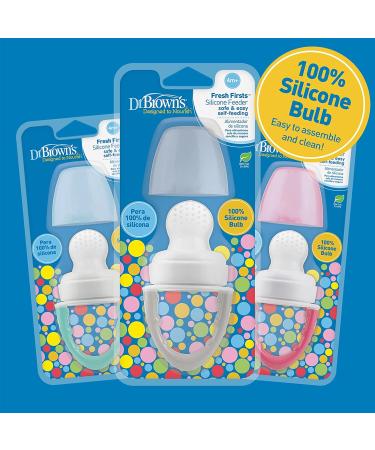 Dr. Brown's Fresh First Feeder Grey - Ideal for Your Baby's First Feeding | Buy Online Worldwide - Buy Online on GoSupps.com
