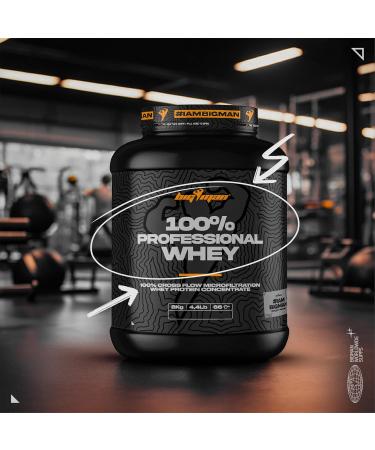  Big Man Bigman - 100% Professional Whey (2 kg) - Whey Protein - High Concentration of BCAA - Banana Strawberry - Buy Online on GoSupps.com