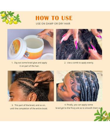 Orientfashion Locks Braid Gel - Extreme Hold for Braids, Locks, Twists, Cornrows | Smooths, Tames Frizz | No Flaking, Long Lasting Shine | Peach 8.8oz - Buy Online on GoSupps.com