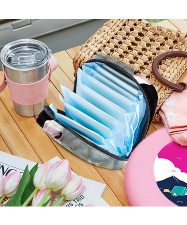 Modern Unicorn Horse Magic Menstruation Pad Bag with Zipper | Women's Napkin & Tampon Collection Bag - Stylish & Functional - Buy Online on GoSupps.com