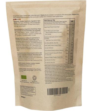 MySuperfoods Organic Chlorella Powder - Natural Protein Source (200g) - Buy Online on GoSupps.com