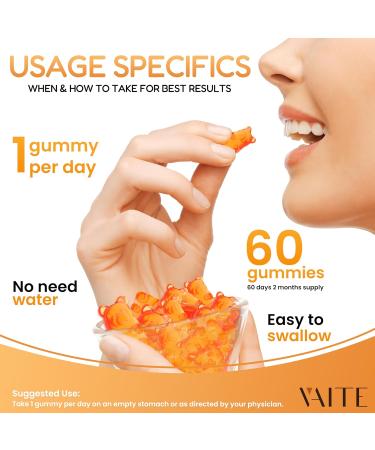 Pterostilbene Supplement Gummies 250mg - Supports Powerful Antioxidant for Skin Radiance & Longevity Formula Support Cognitive & Cellular Protection Vegan Non-GMO Soy-Free 60 Chewables - Buy Online on GoSupps.com