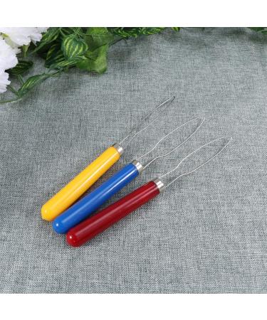 Exceart 3-Piece Button Hook & Zip Tool Set - Rubber Band Elastic Cord for Seniors Stainless Steel & Wooden Handle | Ideal for Elderly & Patients - Buy Online on GoSupps.com